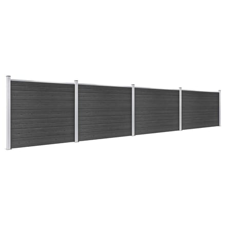 vidaXL - Schuttingpanelenset - 699x146 - cm - HKC - grijs