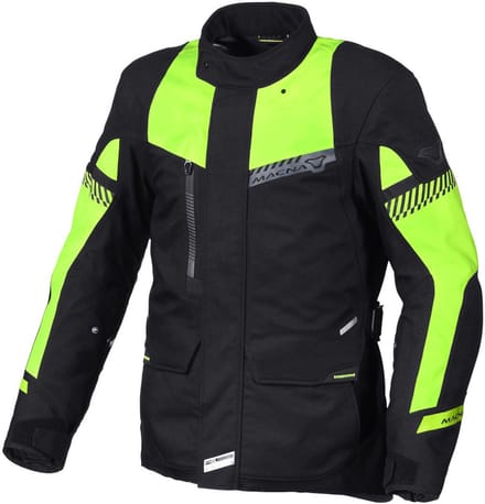 Macna Aspire WP Zwart Gele Waterdichte Textieljas - Jas