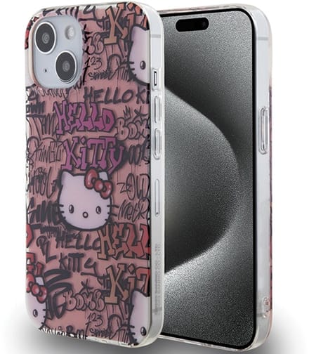 Hello Kitty IML Serie - iPhone 13 Hardcase - Graffiti Design - Roze