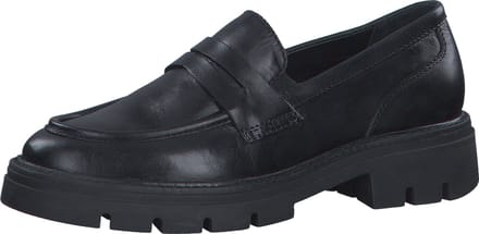 MARCO TOZZI MT Leather sock and Lining Dames Slipper - BLACK - Maat 38