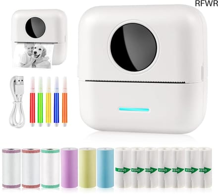 RFWR® Draagbare mini-fotoprinter met Bluetooth en thermische printtechnologie