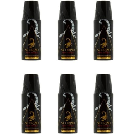 Scorpio Noir Absolu Deodorant pour homme 6*150ml