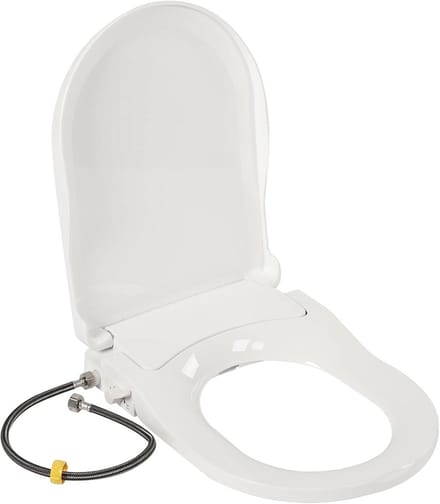 D-Type Toiletbril met Geïntegreerd Bidet en Dubbele Sproeiers, Afneembaar - Wit