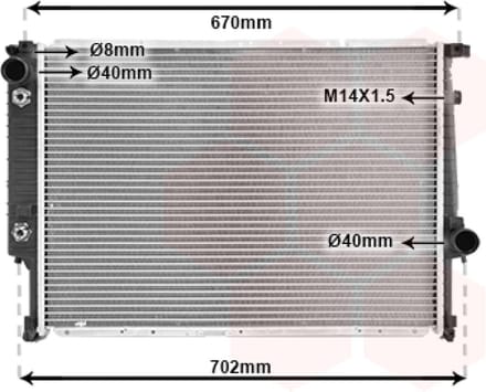 Van Wezel - RADIATOR VOOR BMW 5 E34 1987-1996 1709459