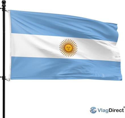 VlagDirect - Argentijnse vlag - Argentinië vlag - 90 x 150 cm.