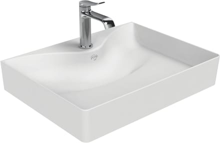 Creavit Ruby RB064 Wastafel – Opbouw – Keramiek – 60,5x11x45,5 cm – Glanzend Wit