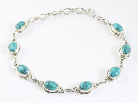 Zilveren armband met turkoois