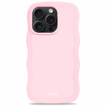 Holdit Wavy Case voor de Apple iPhone 15 Pro - Roze