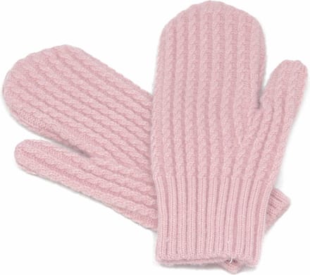 Lichtroze gebreide wanten - dames - one size - acryl - roze gebreide handschoenen - STUDIO Ivana