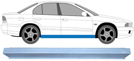 Reparatie dorpel voor Mitsubishi Galant 1996-2003 / Links = Rechts (symmetrisch)