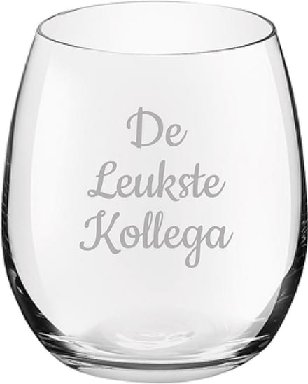 Gegraveerde Drinkglas 39cl De Leukste Kollega
