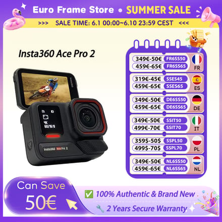[EU Voorraad] Insta360 Ace Pro 2 8K Waterdichte Actiecamera Dubbele AI-Chips, 1/1.3-inch Sensor AcePro 2 Nieuw Dual Battery