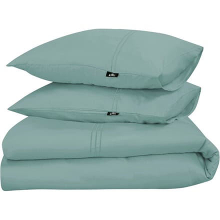 PHLOX Dekbedovertrek King - 100% Katoen Satijnen (300 TC) - Eenpersoons 140x200/220 cm + 1 Kussensloop - Zacht & Huidvriendelijk - Jade