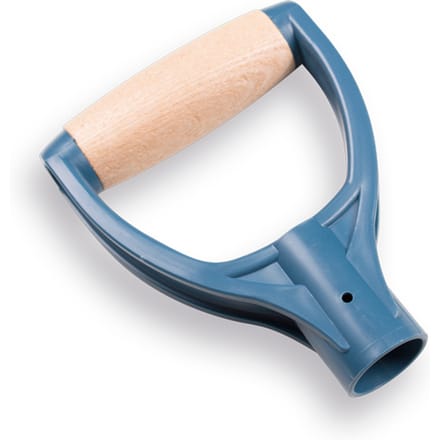 D-greep kunststof  met houten handvat