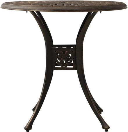 Tuintafel - Terrastafel - Buiten dineren - Parasolgat - 78 x 72 cm - Brons