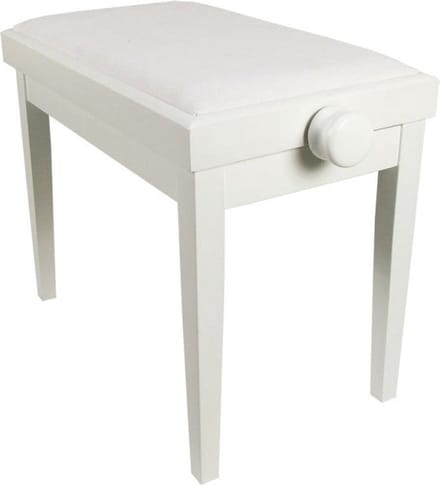 Scarlatti Piano Bench White Adjustable Matt KY102-14W