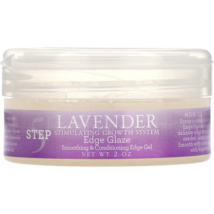 Camille Rose, Lavender, Edge Glaze, Smoothing & Conditioning Edge Gel, 2 oz white