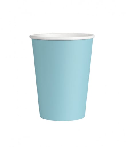 Wegwerpbekertjes Pastel Blauw 7cm - 8st - Feestjecreatief