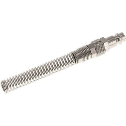 Vernikkeld Messing DN 7.2 (Euro) Luchtkoppeling Insteeknippel 8x10 mm Push-On Buigbescherming