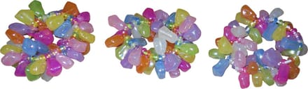 Armbanden met gekleurde stenen set van 3 stuks.