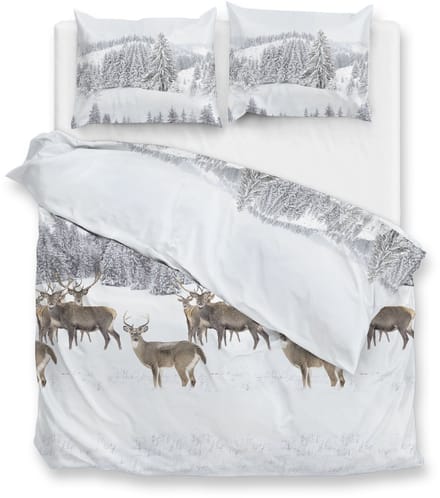Zohome Cervo Dekbedovertrek - Lits-jumeaux - 240x200/220 cm - White