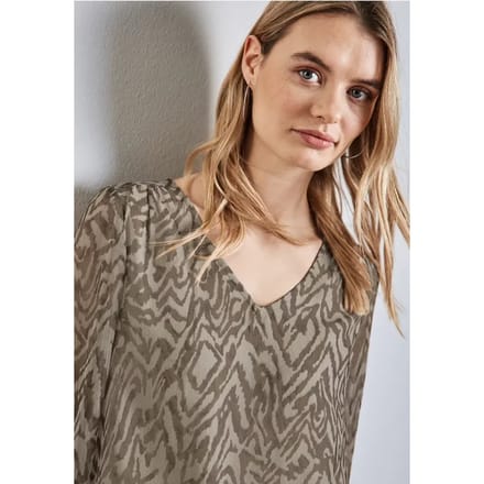 Chiffon blouse met rimpels