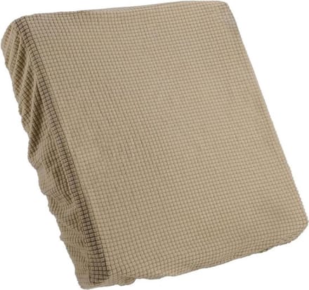 Allecta - Elastische bankhoes van polyester, wasbaar en antislip, 20 x 20 inch, lichtbeige.