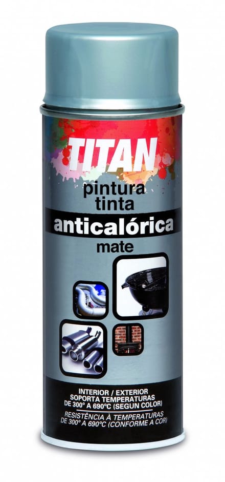Titan - hittebestendige lak - Mat wit - 600°C - mat voor metalen