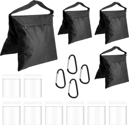 Set van 4 verzwaringszakken met haken voor paviljoen, tent en studiofiets