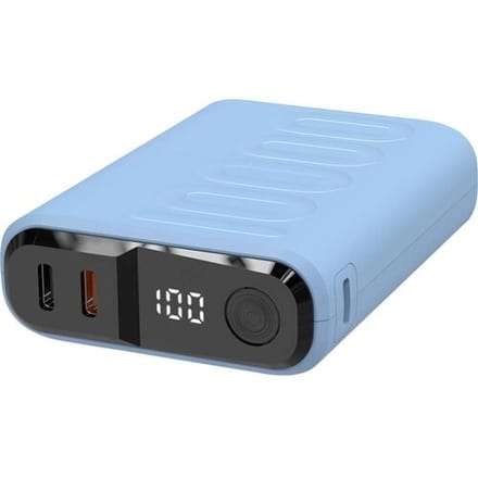 RealPower REALPOWER PB-10000 C Powerbank 10000 mAh USB PD USB-C (met Power Delivery), USB-C Violet Statusweergave