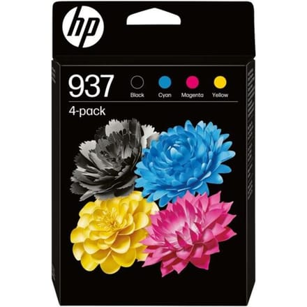 Original HP Tintenpatrone 937 (6C400NE), bis zu 1450 Seiten bzw. 800 Seiten, Multipack, CMYK