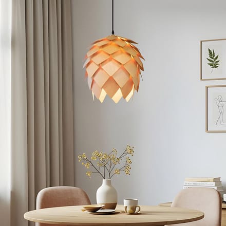 LumenXL Modieuze hanglamp in houtoptiek Indore