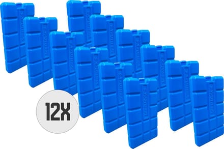 DULA Blauwe Koelelementen voor koelbox - 12 stuks 200 gram - 8 x 15 x 2 cm