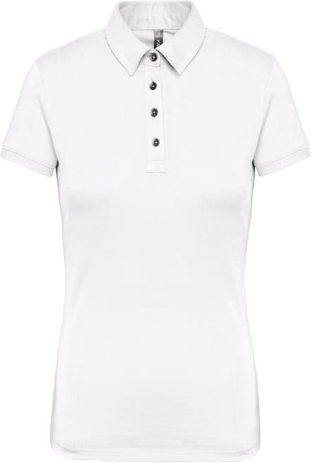 Kariban Damespolo korte mouwen van jersey K263 - White - L