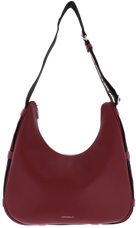COCCINELLE schoudertas Raquel Handbag Double Grainy Leather Ribes / Prune (rood)paars