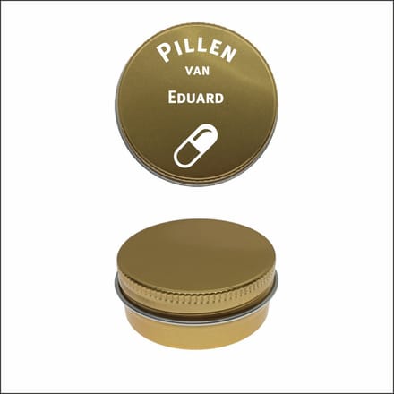 Pillen Blikje Met Naam Gravering - Eduard