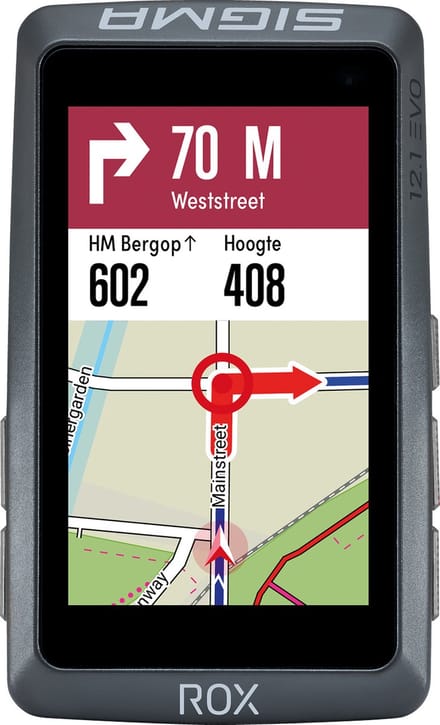 Sigma ROX 12.1 Evo GPS Fietscomputer - Night Gray - long Butler GPS out-front houder