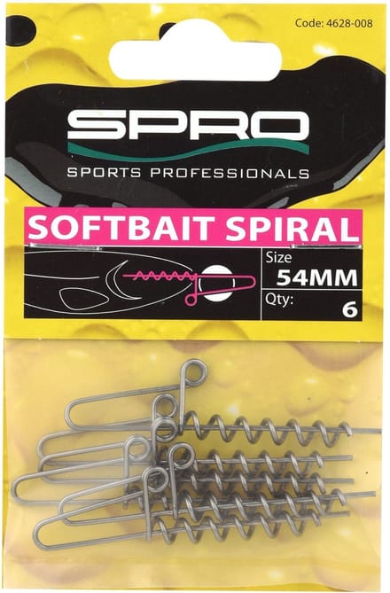 Spro Softbait Spiral - 54mm - 6 Stuks - Grijs