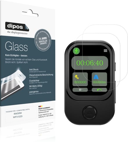 dipos – 2x Pantserfolie geschikt voor RWSRW MP3-02D | 9H Screenprotector