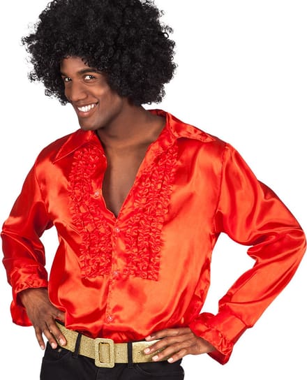 Boland - Shirt Party rood (M) - Volwassenen - Danser/danseres - 80's & 90's - Disco