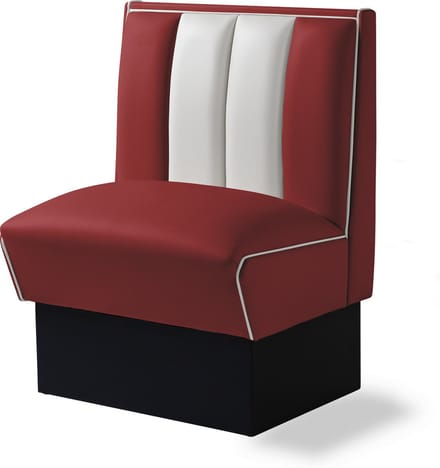 Bel Air Dinerbank HW-70 Single Booth Ruby