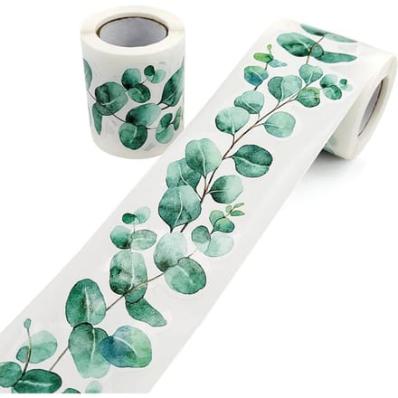 Eucalyptus Uitgesneden Rand Bulletinbord Groen Stickers Lente Rand Sticker voor Thuis School white