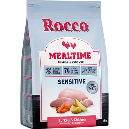 1kg Sensitive Kalkoen & Kip Rocco Mealtime Hondenvoer