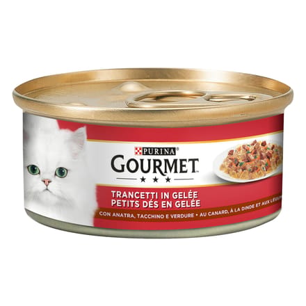 24 x 195g Eend & Kalkoen Gourmet natvoer voor katten