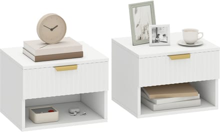 HOMCOM Nachtkastje Spaanplaat 40x34x29cm Wit