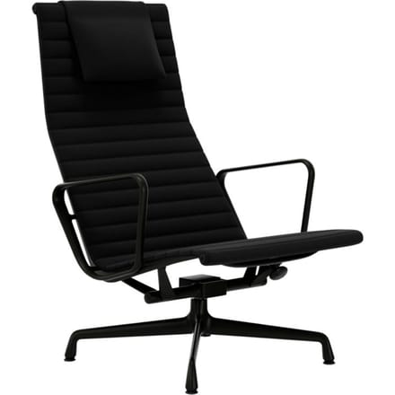 Vitra - Aluminium Chair - EA 124 - diepzwart - Hopsak - zwart