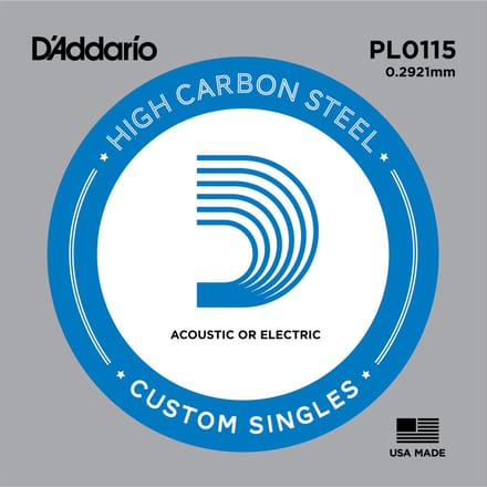 D'Addario PL0115 Plain enkele snaar - Enkele snaar voor gitaar