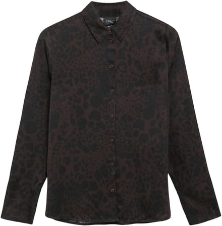 Regular fit blouse met lange mouwen van pure viscose