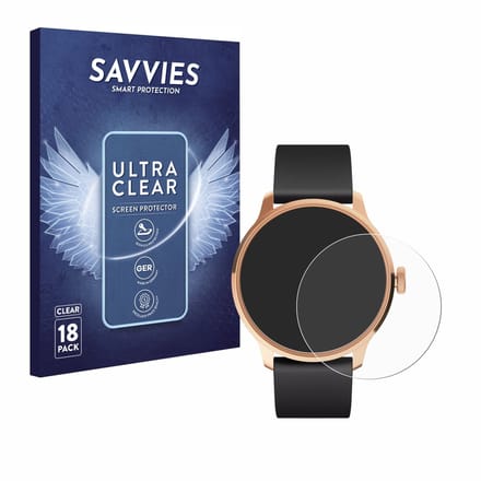 Savvies - Screenprotector voor Withings ScanWatch Light - Folie Beschermfolie transparant 18 Stuks
