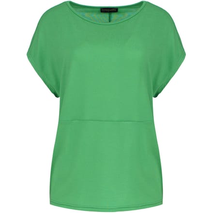 Groene stretch jersey top met boothals